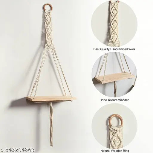 Macrame Floating Shelf - Set of 2