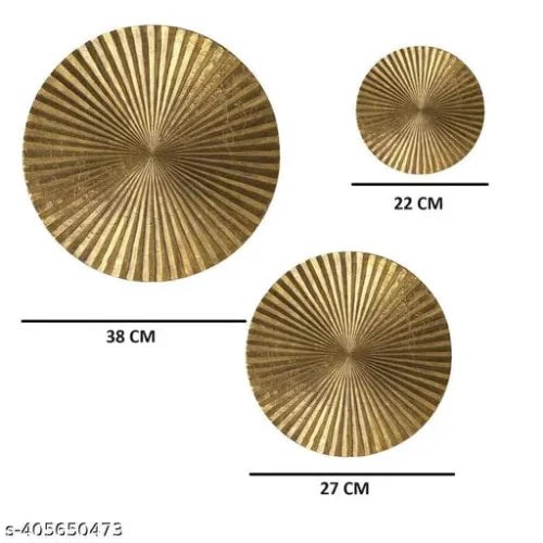 Luxury Gold Circular Wall Art - Set of 6