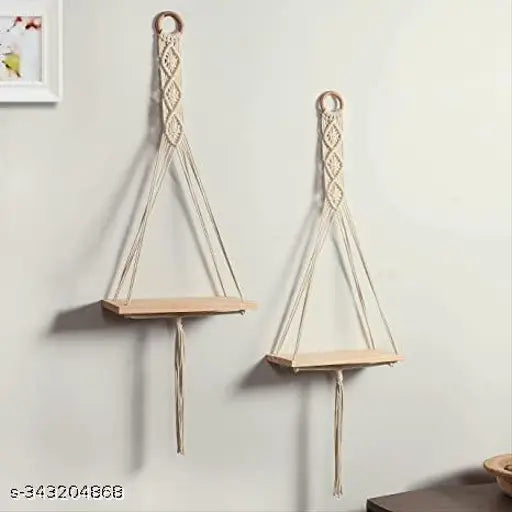 Macrame Floating Shelf - Set of 2