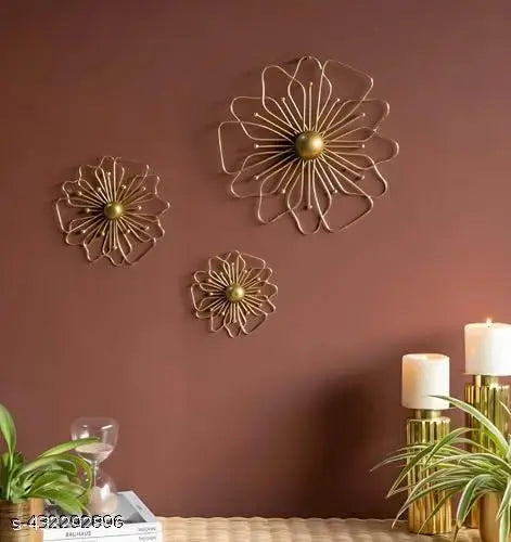 Gold Metal Wall Decor - Set of 3